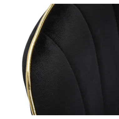 KRZESŁO PARIS CZARNE/ZŁOTE ZESTAW 2 SZT 51X59X79 cm